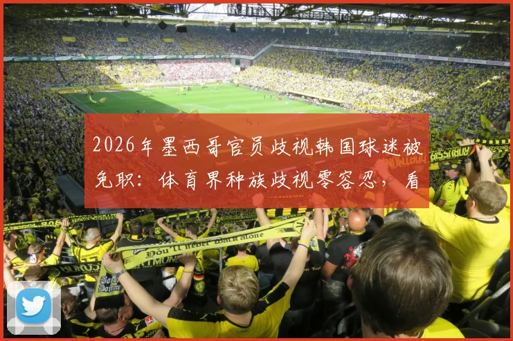 2026年墨西哥官员歧视韩国球迷被免职：体育界种族歧视零容忍，看国际足联如何追责